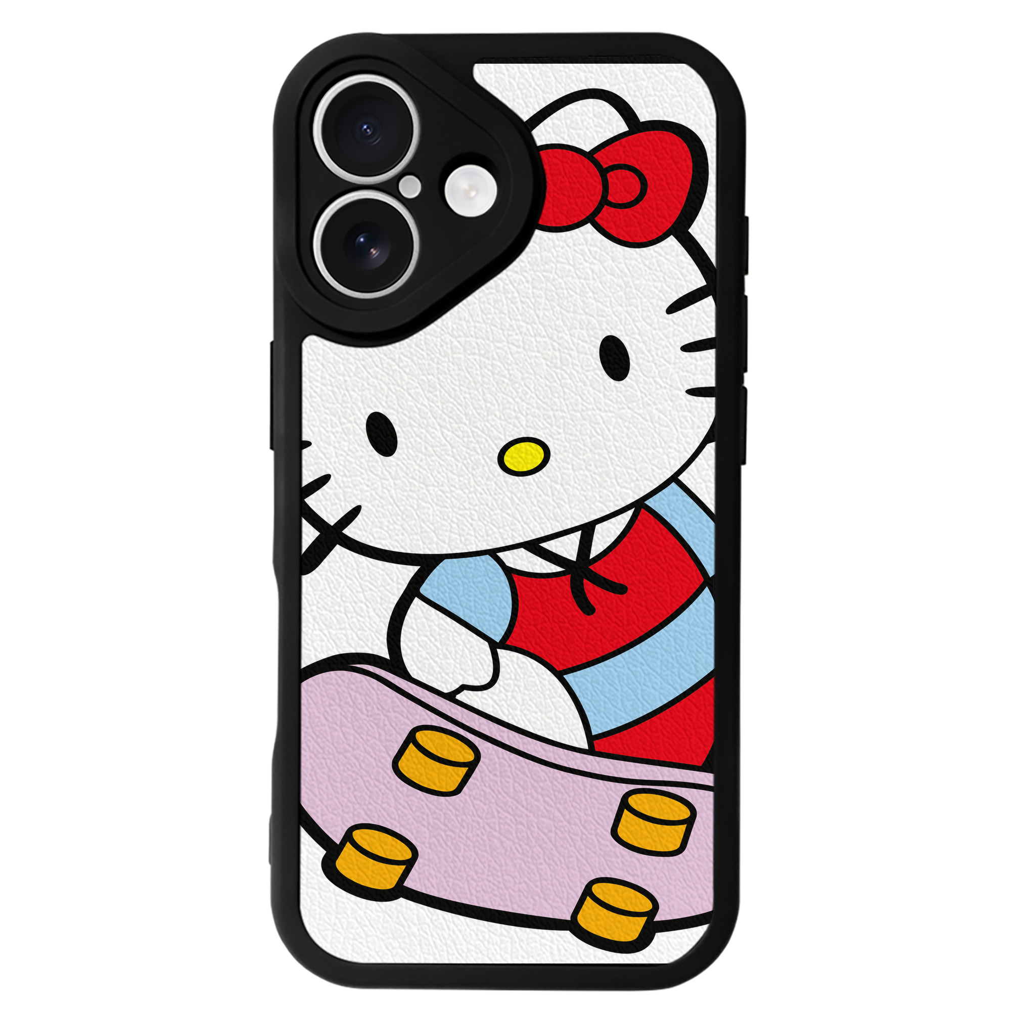 （画像用） Hello Kitty ハローキティ 【iPhone 16シリーズ対応】シリコンスマホケース（レザー調） 材質：シリコン